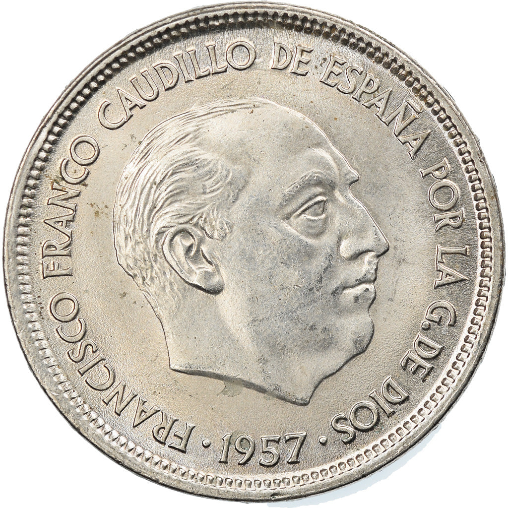 Coin, Spain, Caudillo and regent, 25 Pesetas, 1971, AU(55-58), Copper-nickel