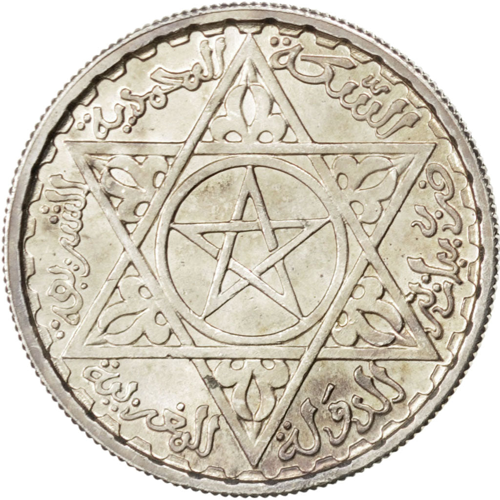 MOROCCO, 100 Francs, 1953, Paris, KM #52, AU(55-58), Silver, 4.00