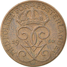 Coin, Sweden, Gustaf V, Ore, 1950, EF(40-45), Bronze, KM:777.2