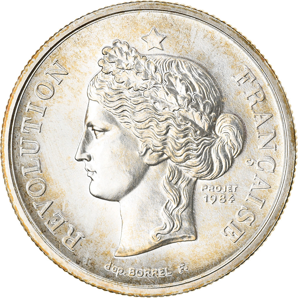 France, Medal, Bicentenaire de la Révolution Française, History, 1989, Borrel