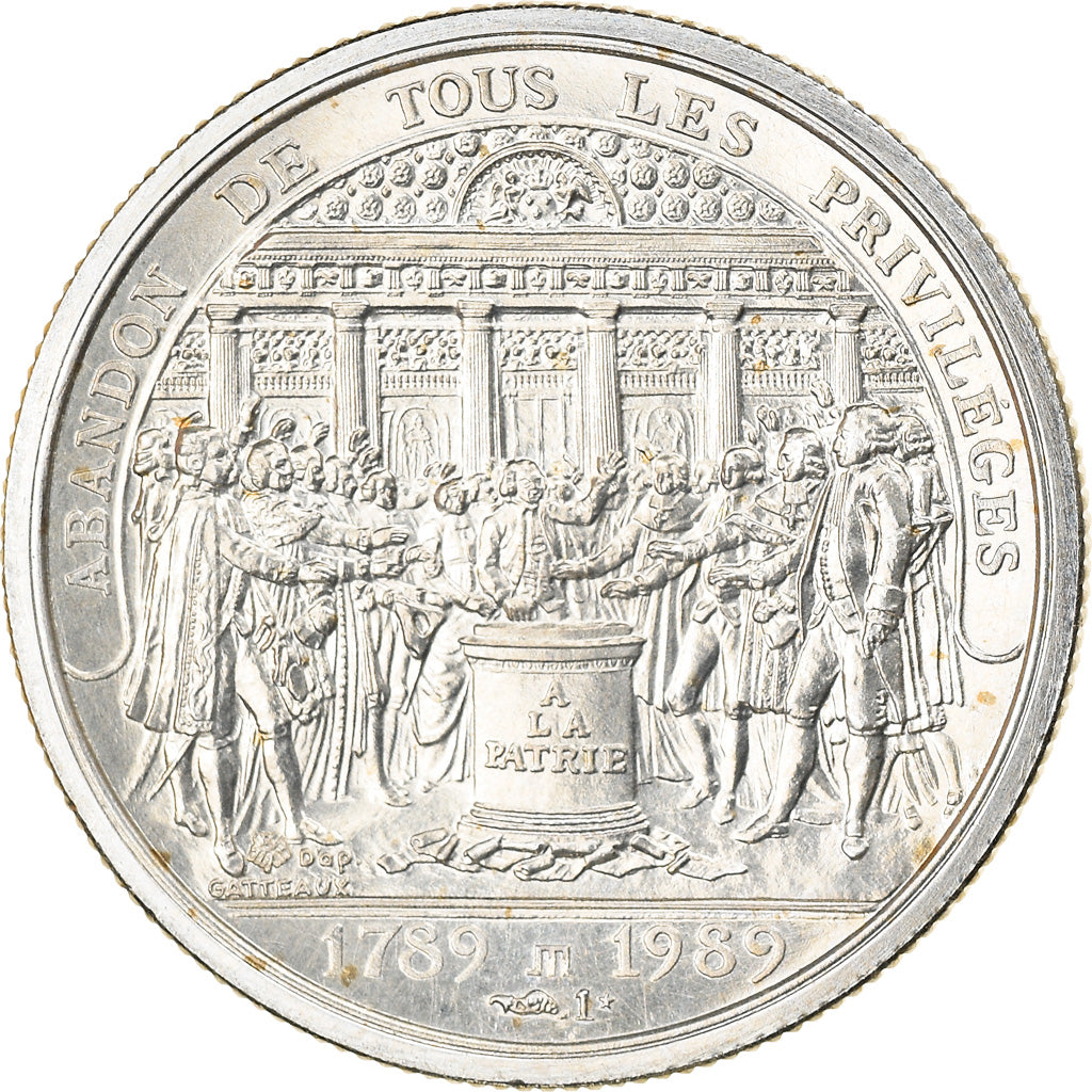 France, Medal, Bicentenaire de la Révolution Française, History, 1989, Borrel