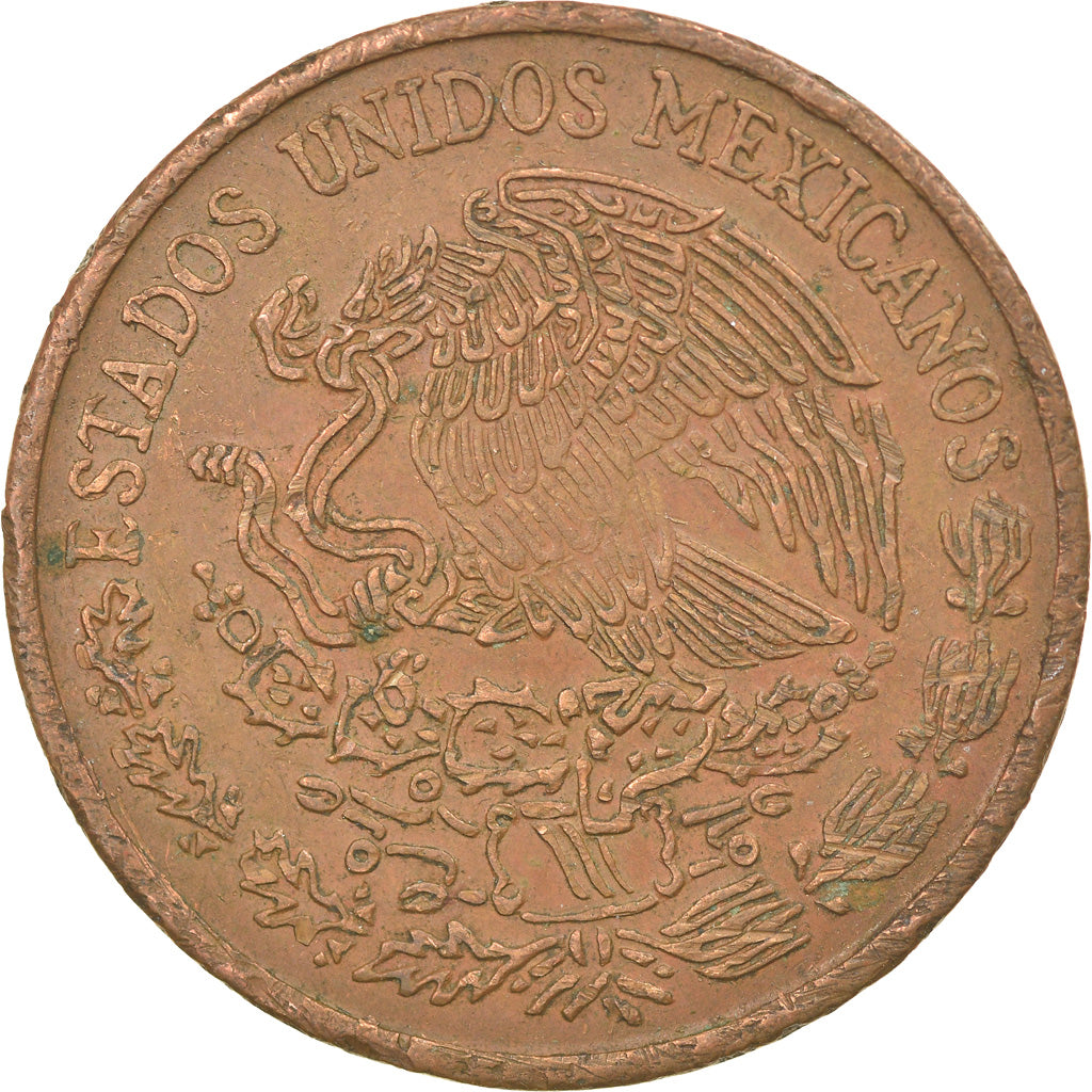Moneta, Messico, 20 Centavos, 1971, Mexico City, BB, Bronzo, KM:440