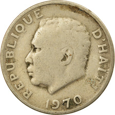 Moneta, Haiti, 10 Centimes, 1970, VF(20-25), Miedź-Nikiel-Cynk, KM:63