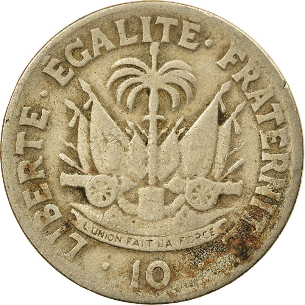 Coin, Haiti, 10 Centimes, 1970, VF(20-25), Copper-Nickel-Zinc, KM:63