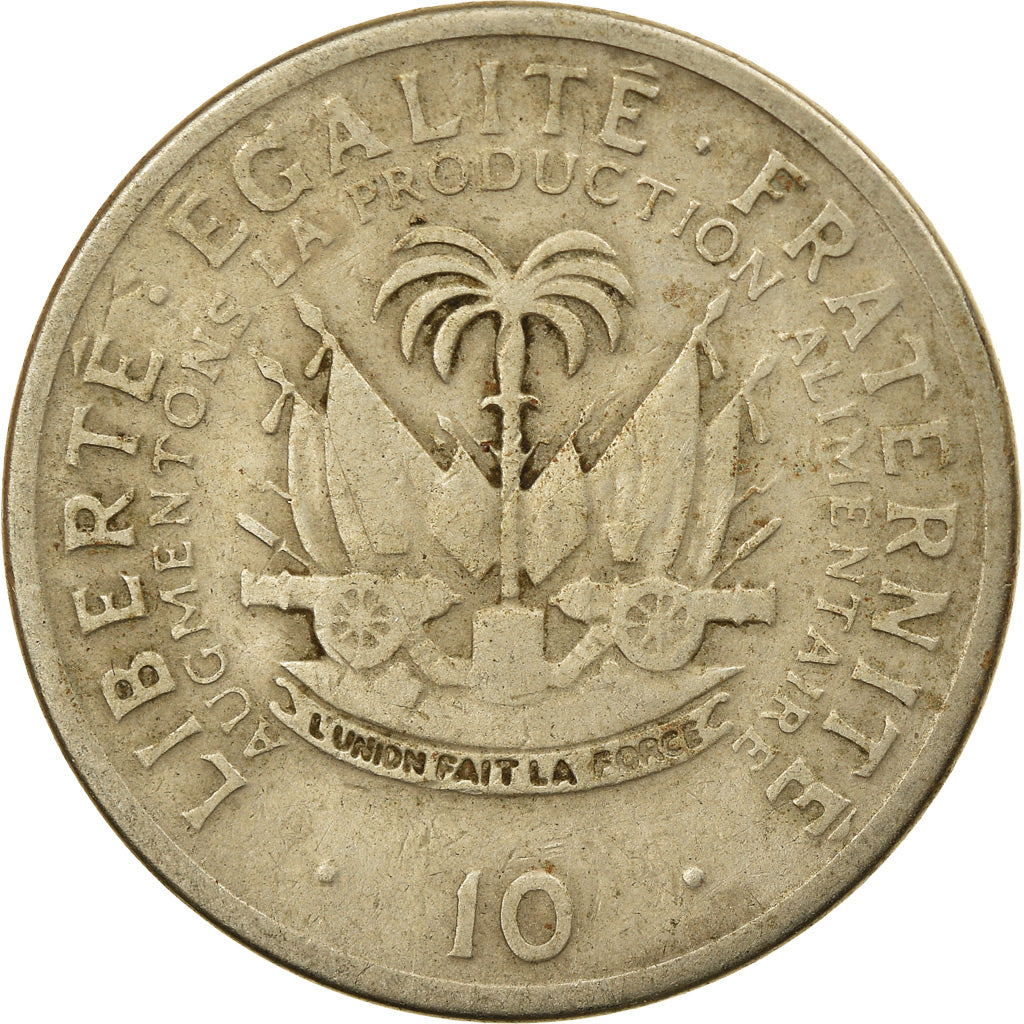 Münze, Haiti, 10 Centimes, 1975, S, Copper-Nickel-Zinc, KM:63