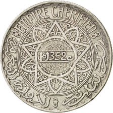 Marocco, Mohammed V, 10 Francs, 1933, BB, Argento, KM:38