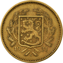 Coin, Finland, 5 Markkaa, 1931, EF(40-45), Aluminum-Bronze, KM:31