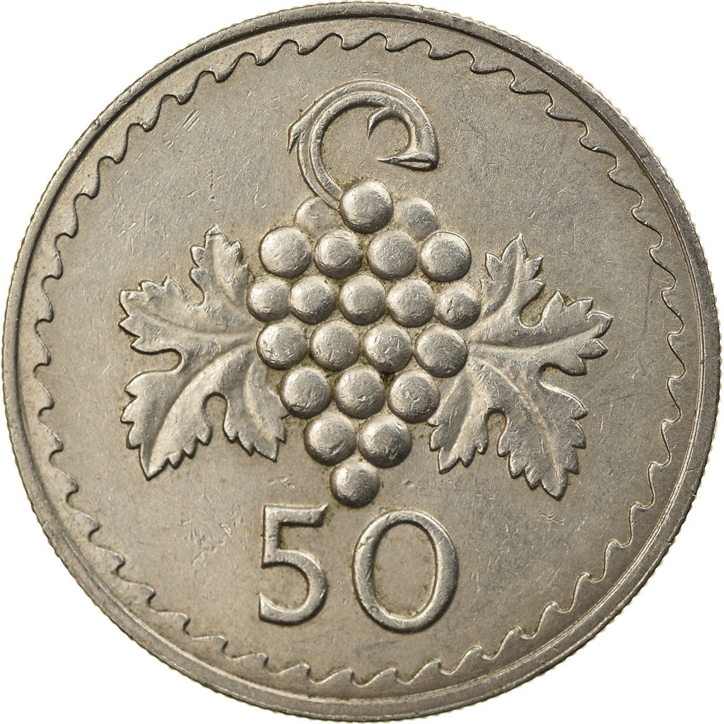 Coin, Cyprus, 50 Mils, 1970, EF(40-45), Copper-nickel, KM:41