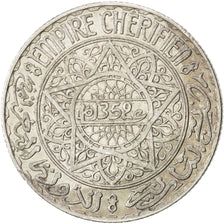 Moneta, Marocco, Mohammed V, 10 Francs, 1933, SPL-, Argento, KM:38