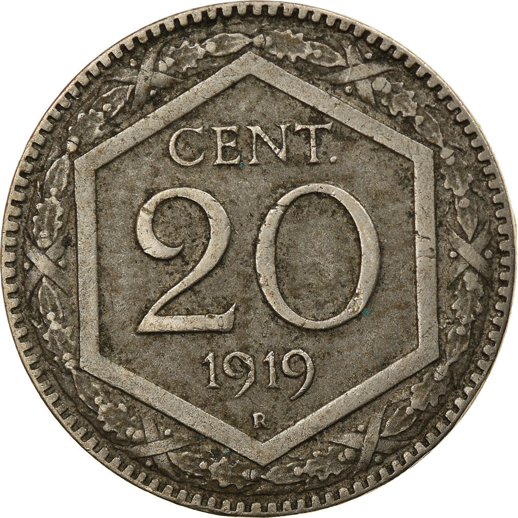 Munten, Italië, Vittorio Emanuele III, 20 Centesimi, 1919, Rome, ZF, Nickel