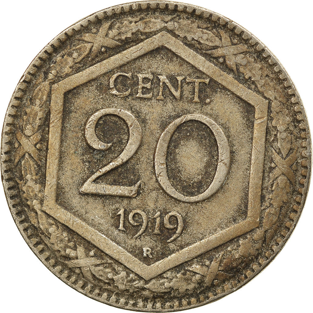 Moeda, Itália, Vittorio Emanuele III, 20 Centesimi, 1919, Rome, EF(40-45)