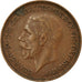 Moneda, Gran Bretaña, George V, Farthing, 1929, BC+, Bronce, KM:825