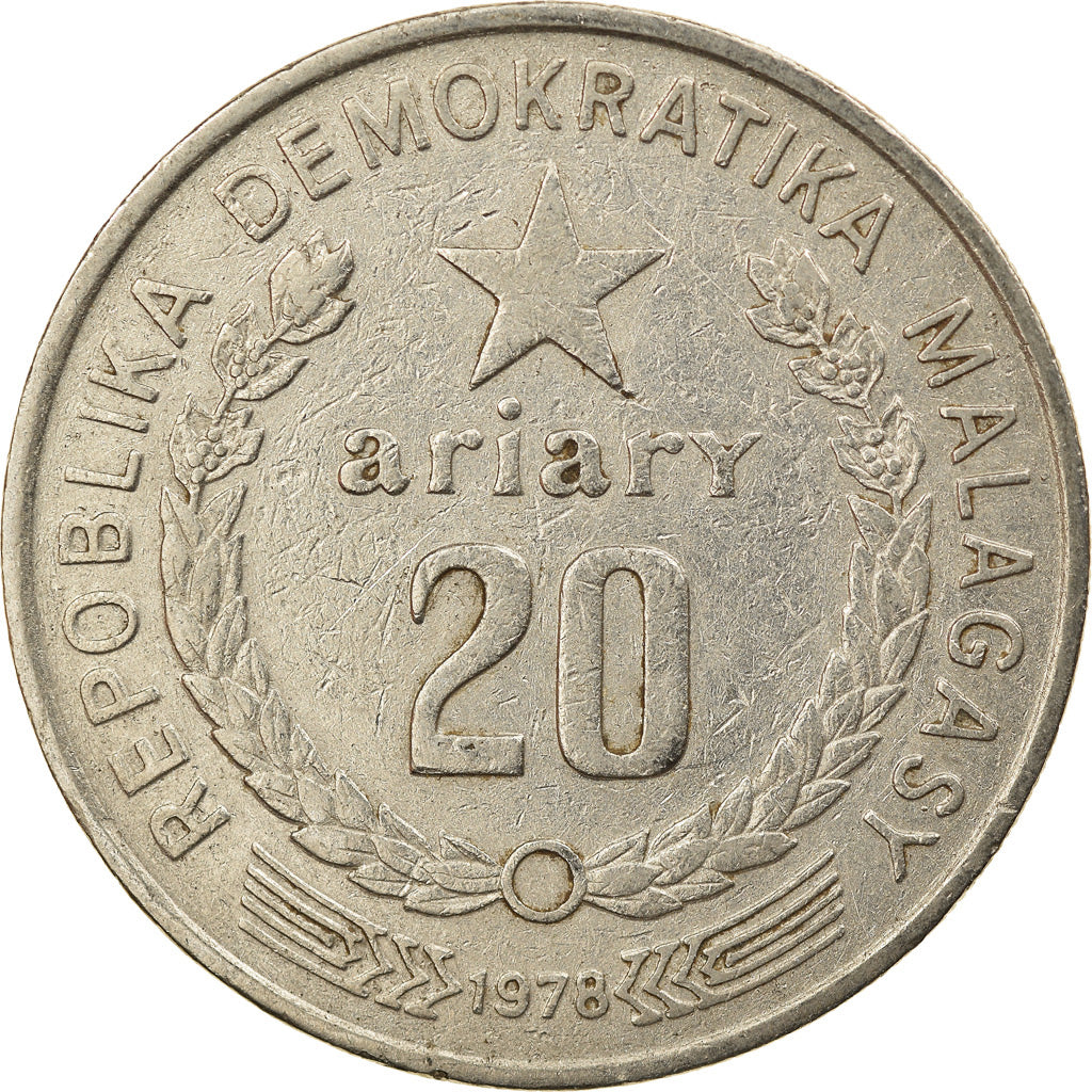 Monnaie, Madagascar, 20 Ariary, 1978, TTB, Argent, KM:14A