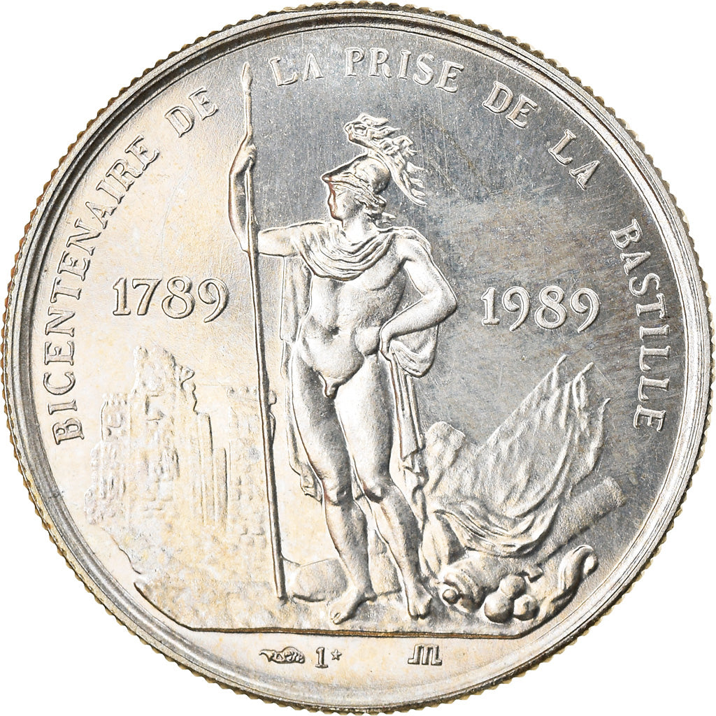France, Médaille, Révolution Française, Prise de la Bastille, History, 1989