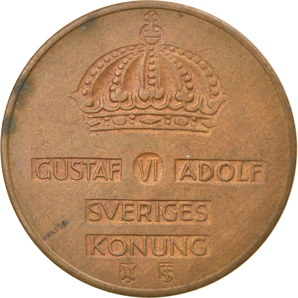 Münze, Schweden, Gustaf VI, 5 Öre, 1960, SS, Bronze, KM:822