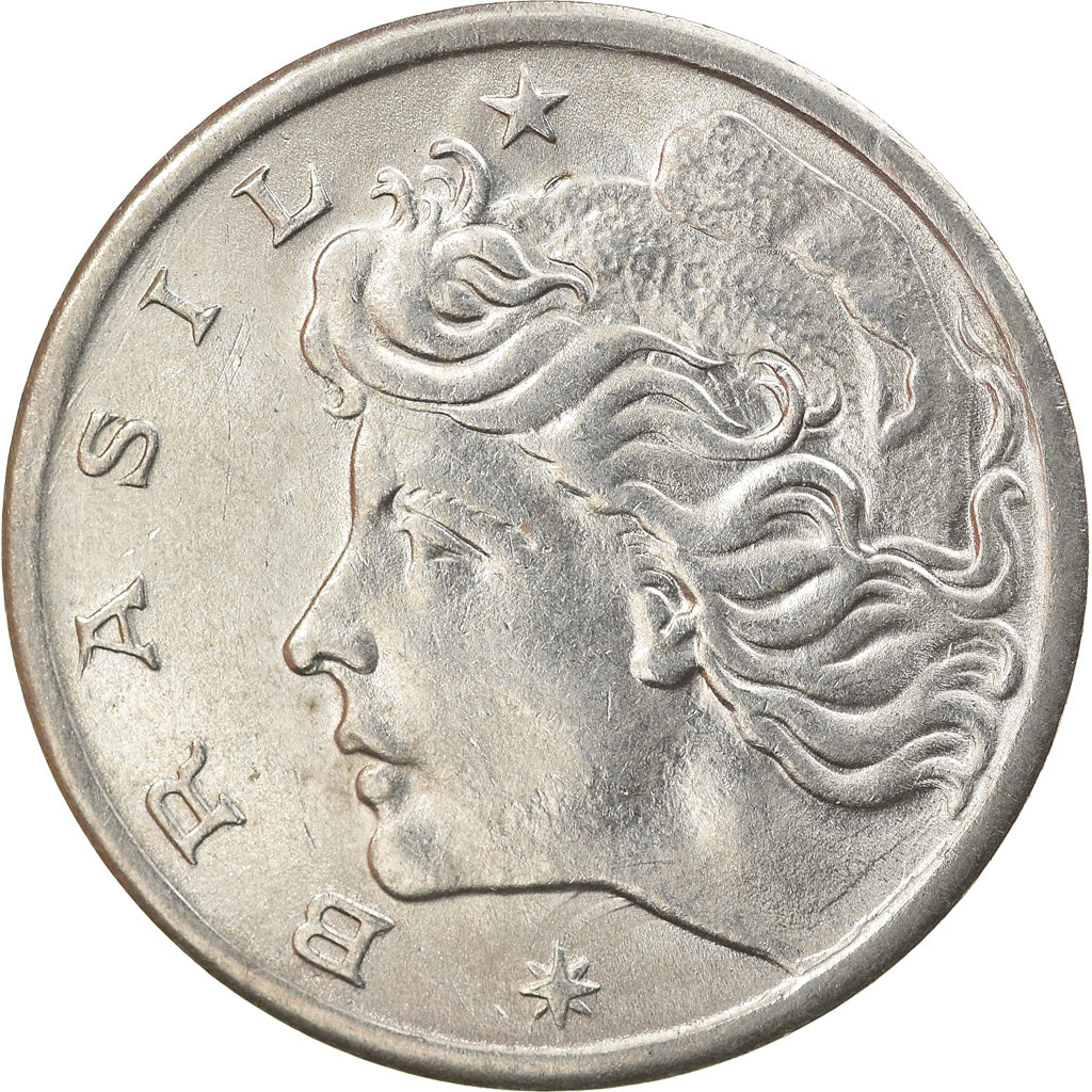 Coin, Brazil, 5 Centavos, 1975, AU(55-58), Stainless Steel, KM:577.2