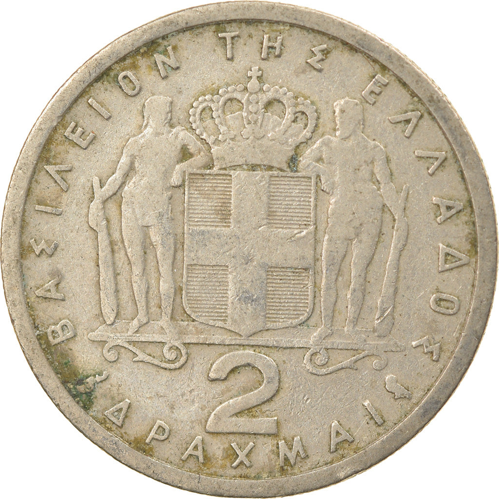 Münze, Griechenland, Paul I, 2 Drachmai, 1962, S+, Copper-nickel, KM:82