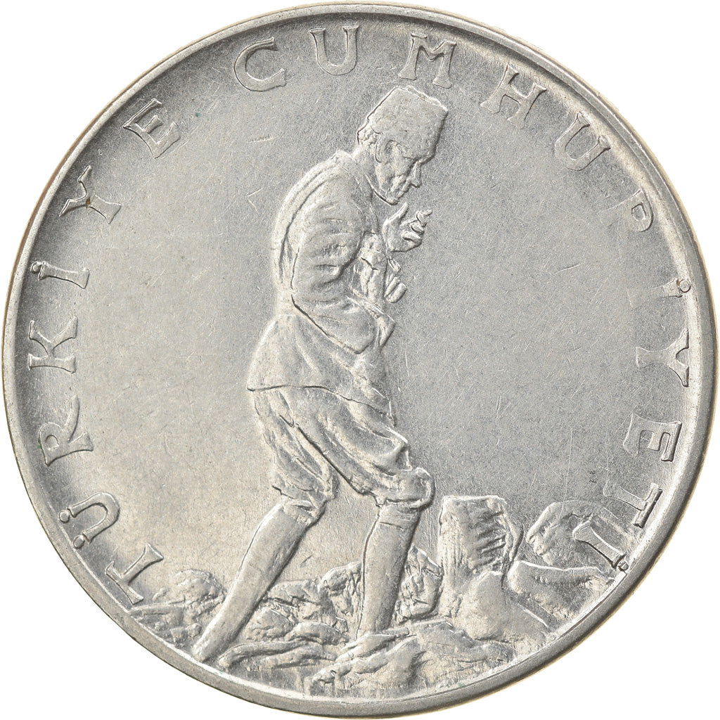 Moneta, Turchia, 2-1/2 Lira, 1961, BB, Acciaio inossidabile, KM:893.1