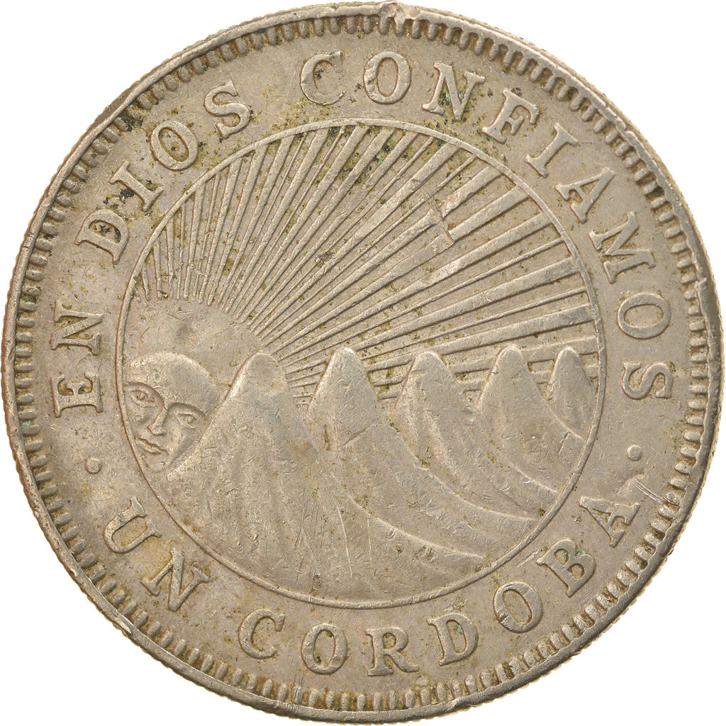 Coin, Nicaragua, Cordoba, 1972, EF(40-45), Copper-nickel, KM:26