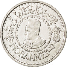 MOROCCO, 500 Francs, 1956, Paris, KM #54, AU(50-53), Silver, 38, 22.52