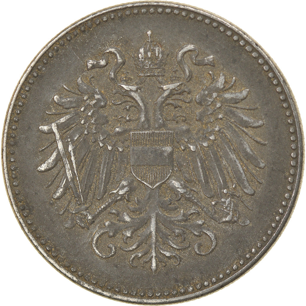 Moneda, Hungría, 20 Fillér, 1916, BC+, Hierro, KM:498