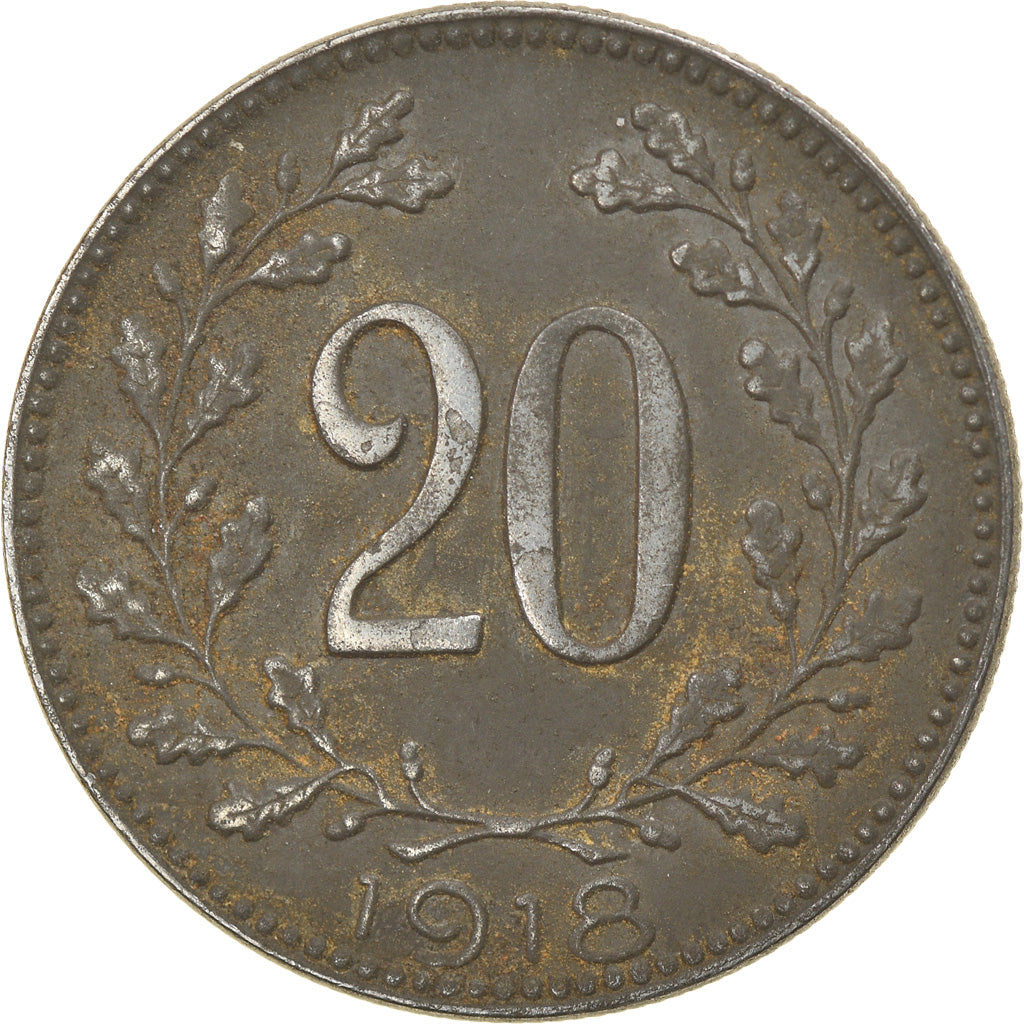 Coin, Hungary, 20 Fillér, 1918, EF(40-45), Iron, KM:498