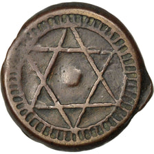 MOROCCO, 4 Falus, 1869, Marrakesh, KM #166.2, VF(20-25), Cast Bronze, 10.21