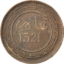Coin, Morocco, 'Abd al-Aziz, 5 Mazunas, 1903, Birmingham, EF(40-45), Bronze