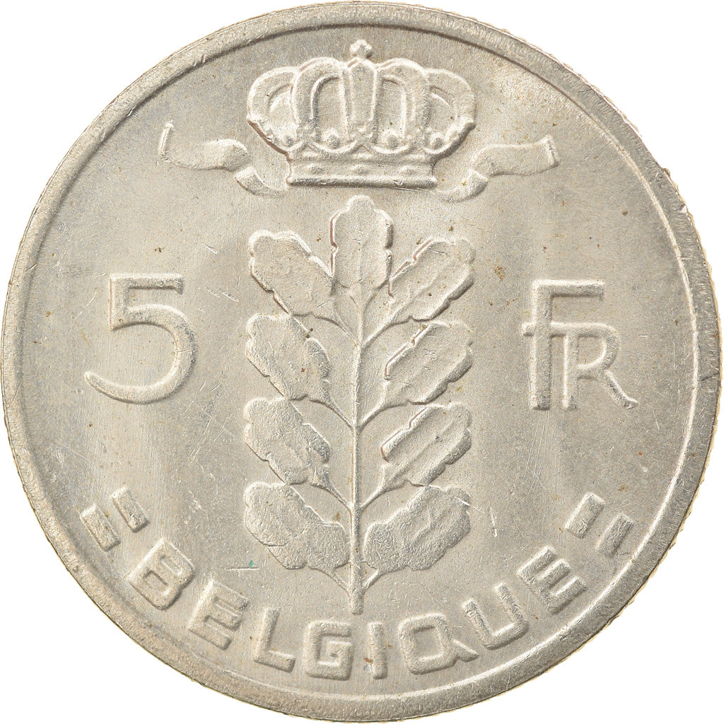 Coin, Belgium, 5 Francs, 5 Frank, 1967, AU(55-58), Copper-nickel, KM:134.1