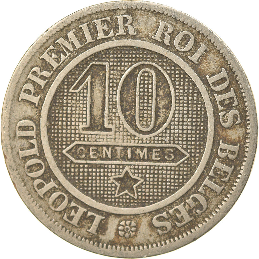 Moneta, Belgio, Leopold I, 10 Centimes, 1862, MB+, Rame-nichel, KM:22