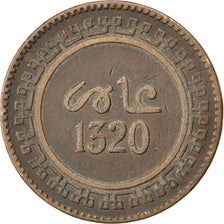 Coin, Morocco, 'Abd al-Aziz, 10 Mazunas, 1902, Birmingham, EF(40-45), Bronze