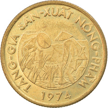 Munten, Viëtnam, STATE OF SOUTH VIET NAM, 10 Dông, 1974, ZF, Brass Clad Steel