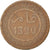 Moneta, Maroko, 'Abd al-Aziz, 10 Mazunas, 1902, EF(40-45), Bronze, KM:17.1