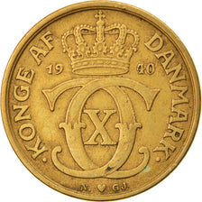 Monnaie, Danemark, Christian X, Krone, 1940, Copenhagen, TTB, Aluminum-Bronze