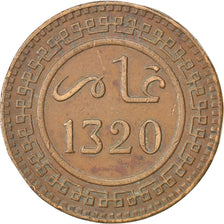 Münze, Marokko, 'Abd al-Aziz, 10 Mazunas, 1902, SS, Bronze, KM:17.1