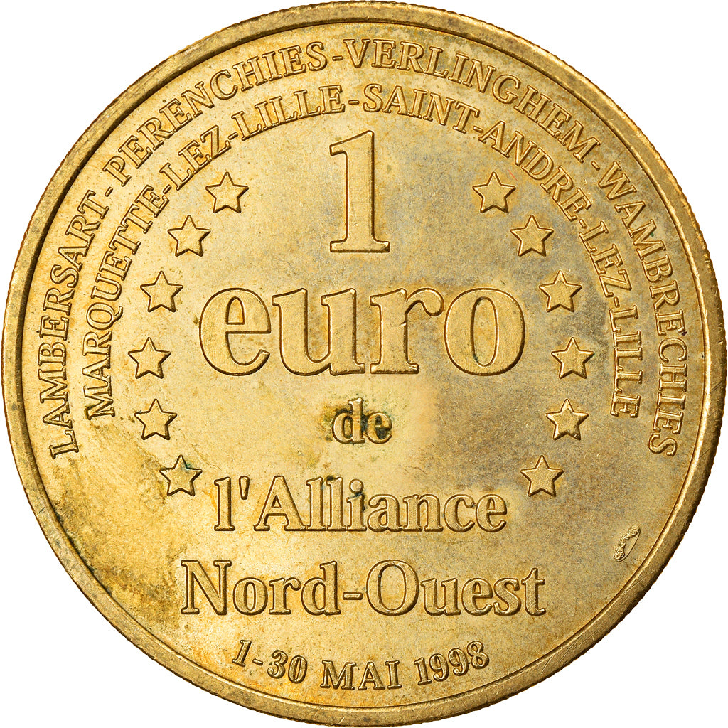Frankrijk, Medaille, 1 Euro de l'Alliance Nord-Ouest, 1998, ZF+