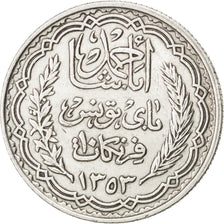Coin, Tunisia, Ahmad Pasha Bey, 10 Francs, 1934, Paris, EF(40-45), Silver
