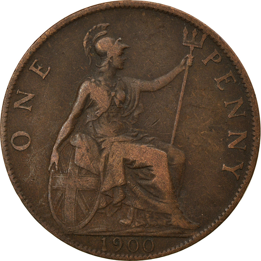 Coin, Great Britain, Victoria, Penny, 1900, VF(30-35), Bronze, KM:790