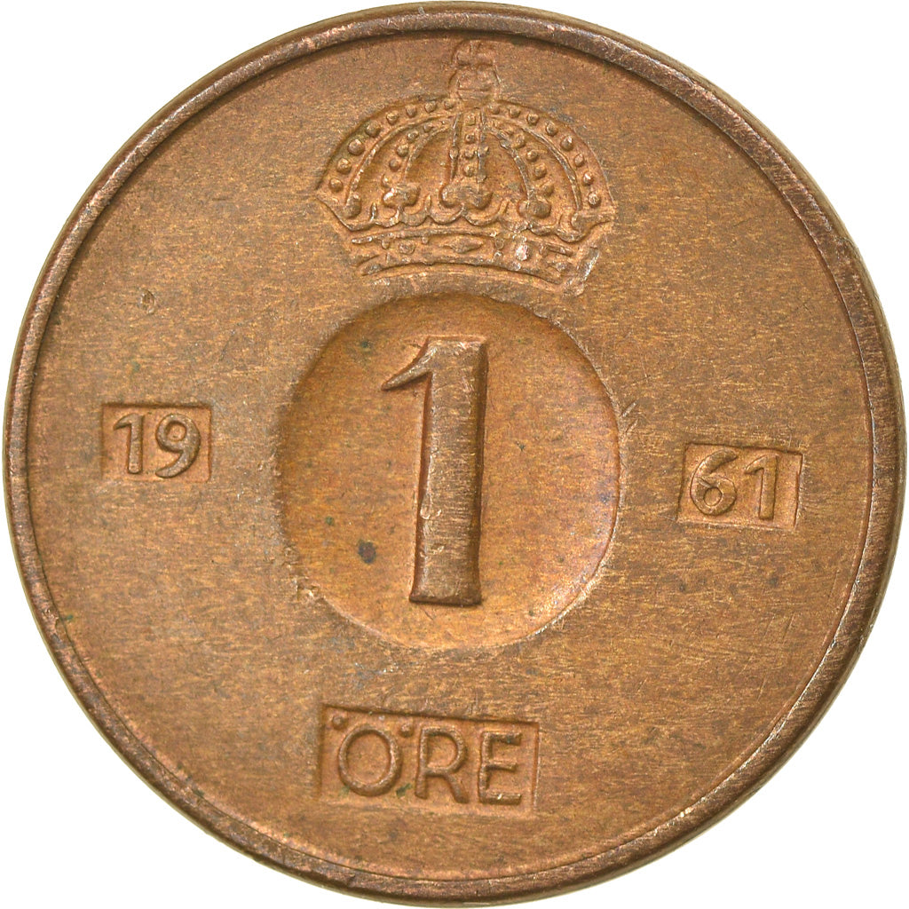 Coin, Sweden, Gustaf VI, Ore, 1961, EF(40-45), Bronze, KM:820