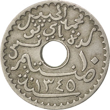 TUNISIA, 10 Centimes, 1926, Paris, KM #254, EF(40-45), Nickel-Bronze, 3.76