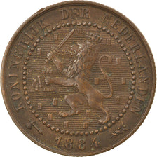 Coin, Netherlands, William III, Cent, 1884, EF(40-45), Bronze, KM:107.1