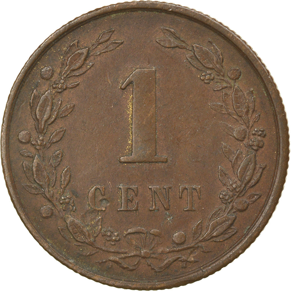 Coin, Netherlands, William III, Cent, 1884, EF(40-45), Bronze, KM:107.1