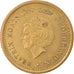 Moneda, Antillas holandesas, Beatrix, Gulden, 1990, MBC, Aureate Steel, KM:37
