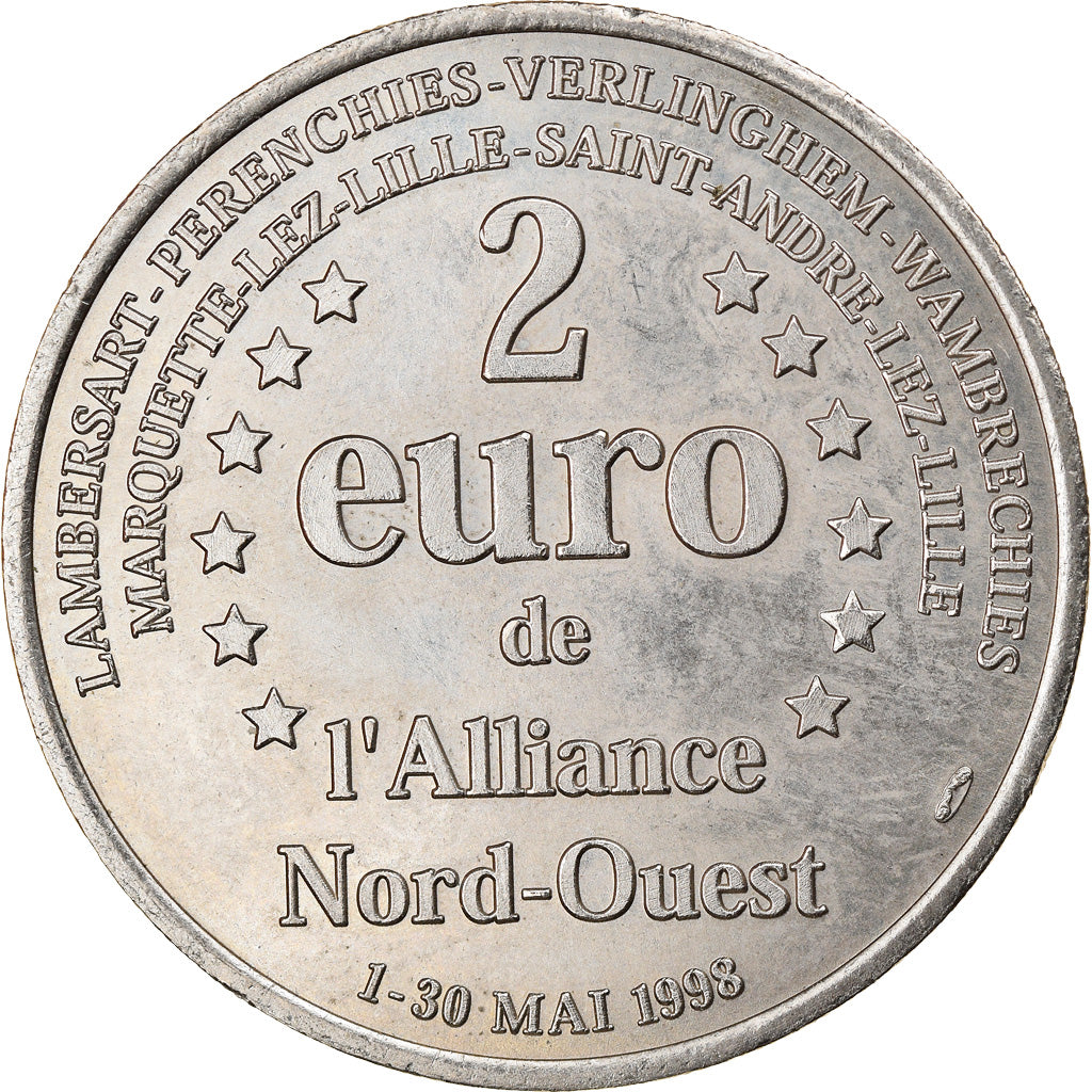 Francia, medaglia, 2 Euro de l'Alliance Nord-Ouest, 1998, Euro des villes, SPL-