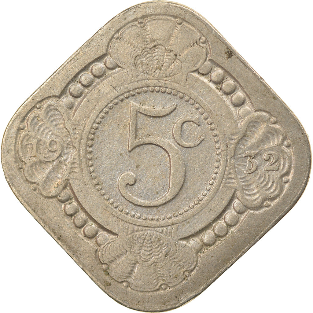 Münze, Niederlande, Wilhelmina I, 5 Cents, 1932, SS, Copper-nickel, KM:153