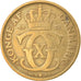 Coin, Denmark, Christian X, Krone, 1925, Copenhagen, EF(40-45), Aluminum-Bronze