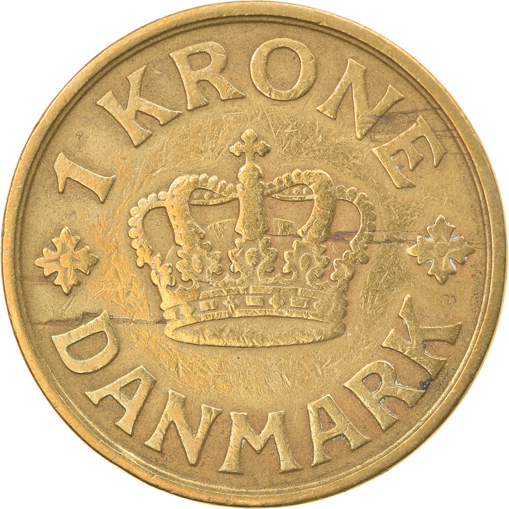 Coin, Denmark, Christian X, Krone, 1925, Copenhagen, EF(40-45), Aluminum-Bronze