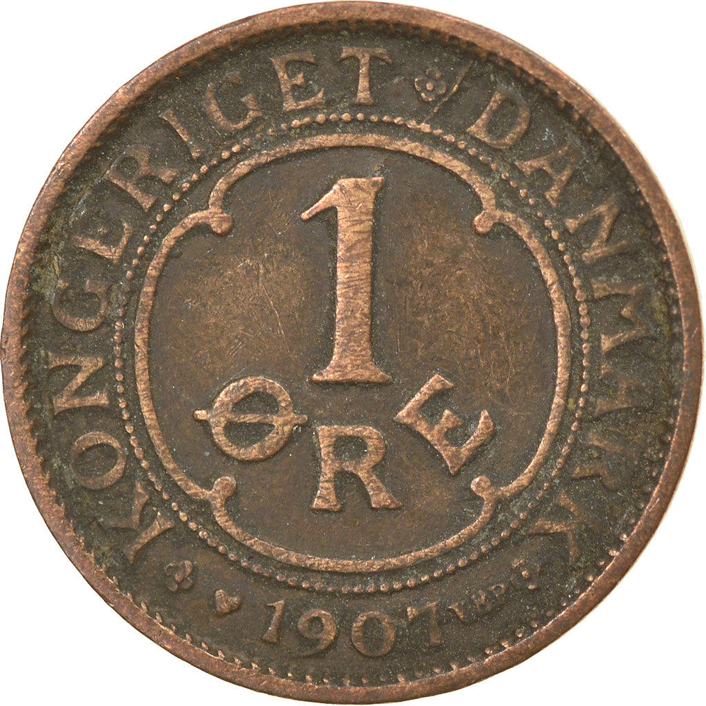 Coin, Denmark, Frederik VIII, Ore, 1907, Copenhagen, EF(40-45), Bronze, KM:804