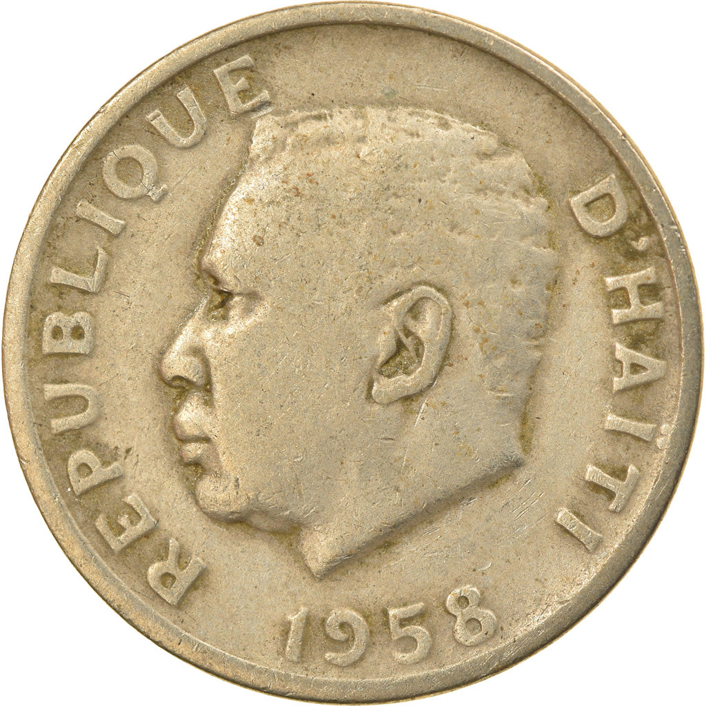 Coin, Haiti, 5 Centimes, 1958, VF(20-25), Copper-Nickel-Zinc, KM:62
