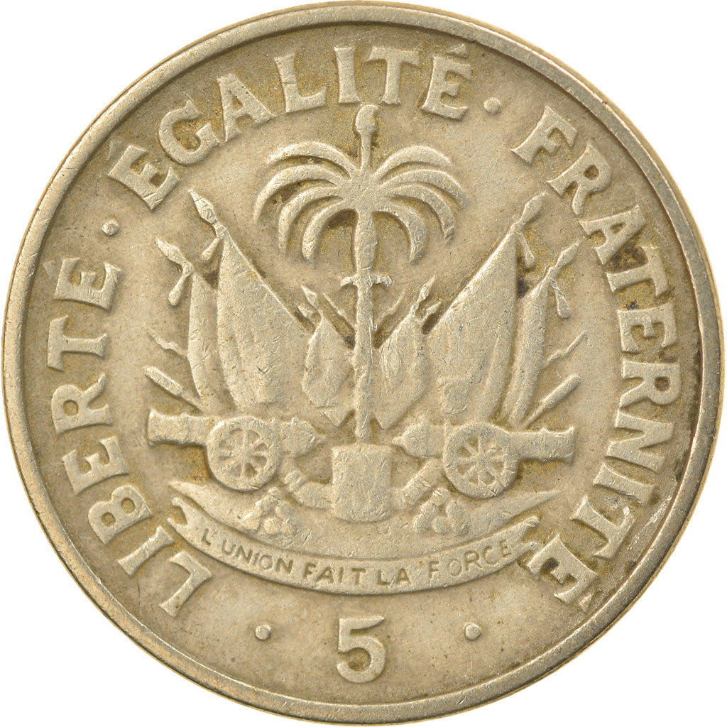 Coin, Haiti, 5 Centimes, 1958, VF(20-25), Copper-Nickel-Zinc, KM:62